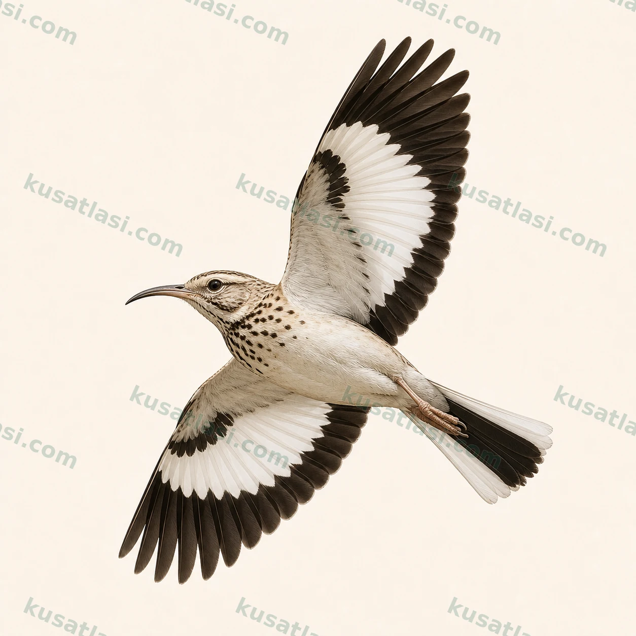 İbibik Toygarı — Kanat altı uçuş