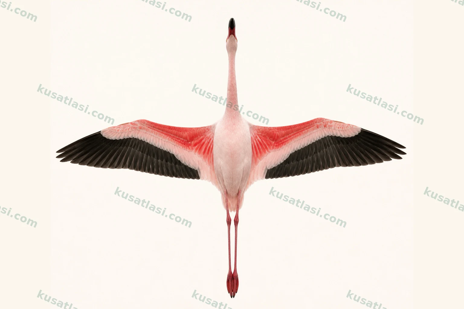 Küçük Flamingo — Kanat altı uçuş